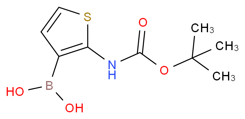 2-(TERT-BUTOXYCARBONYLAMINO)-THIOPHENE-3-BORONIC ACID_分子结构_CAS_)