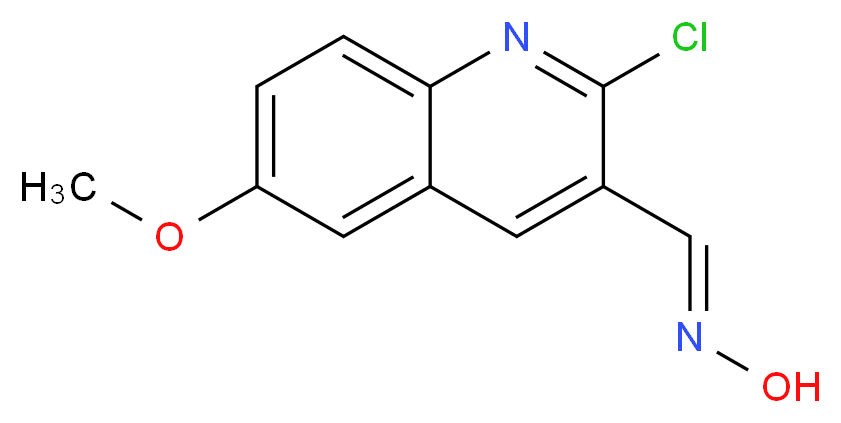 (E)-N-[(2-chloro-6-methoxyquinolin-3-yl)methylidene]hydroxylamine_分子结构_CAS_93299-50-4