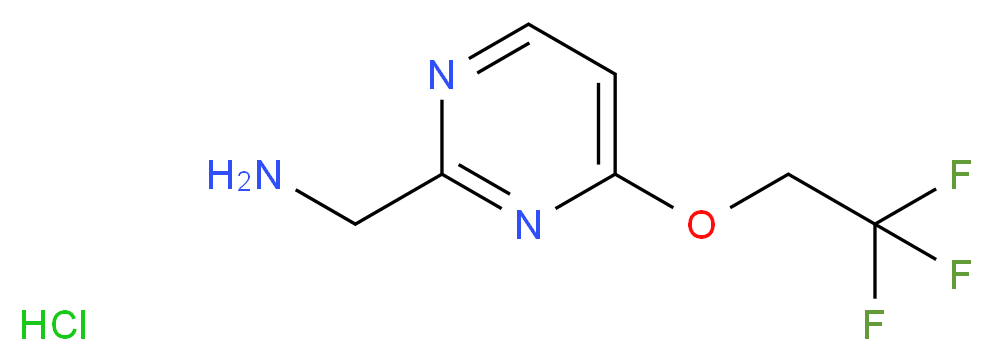 (4-(2,2,2-trifluoroethoxy)pyrimidin-2-yl)methanamine hydrochloride_分子结构_CAS_1196154-15-0)