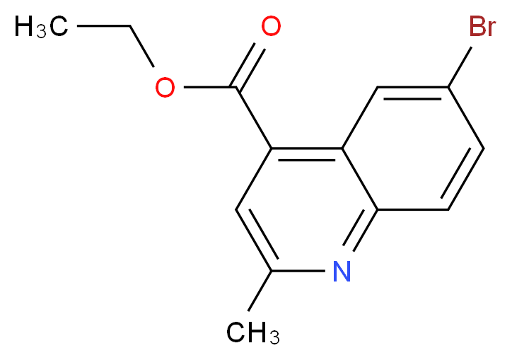 ethyl 6-bromo-2-methylquinoline-4-carboxylate_分子结构_CAS_62482-30-8