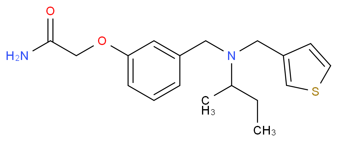 2-(3-{[sec-butyl(3-thienylmethyl)amino]methyl}phenoxy)acetamide_分子结构_CAS_)