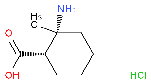 顺-2-氨基-2-甲基环己烷羧酸 盐酸盐_分子结构_CAS_202921-88-8)