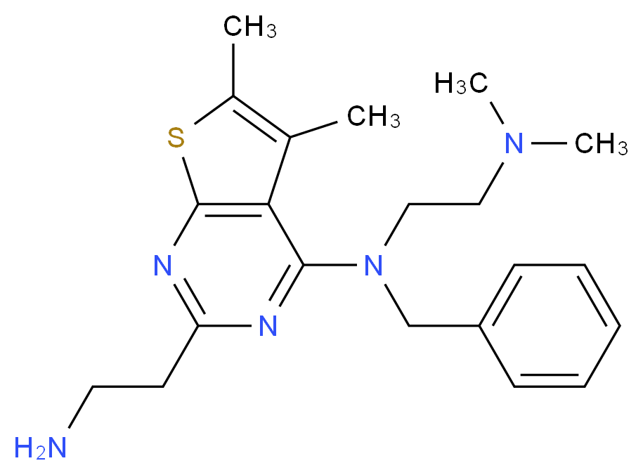 N-[2-(2-aminoethyl)-5,6-dimethylthieno[2,3-d]pyrimidin-4-yl]-N-benzyl-N',N'-dimethylethane-1,2-diamine_分子结构_CAS_)