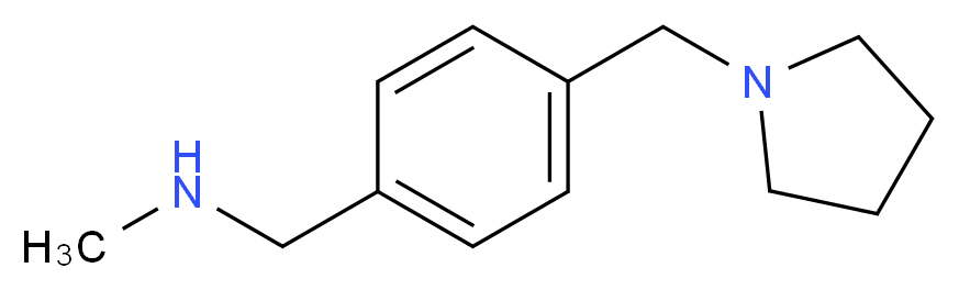 methyl({[4-(pyrrolidin-1-ylmethyl)phenyl]methyl})amine_分子结构_CAS_884507-40-8