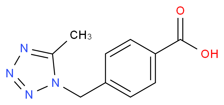 4-[(5-methyl-1H-tetrazol-1-yl)methyl]benzoic acid_分子结构_CAS_842972-18-3)