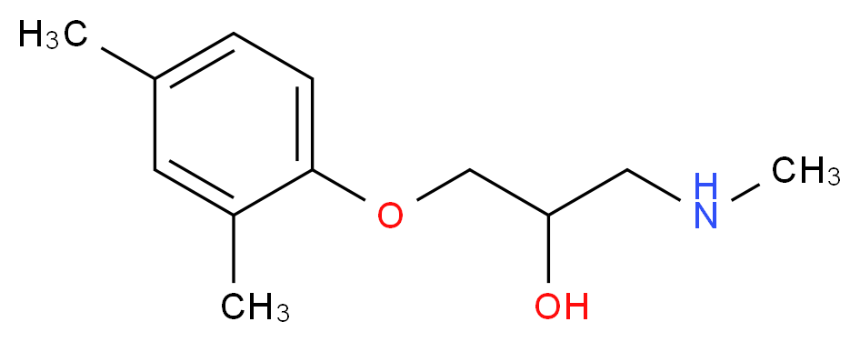 1-(2,4-Dimethylphenoxy)-3-methylamino-propan-2-ol_分子结构_CAS_5267-00-5)