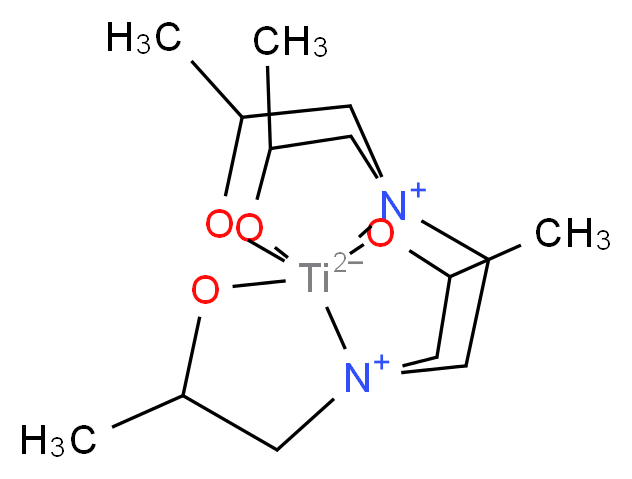 3,10,13,16-tetramethyl-2,11,12,17-tetraoxa-5λ<sup>5</sup>,8λ<sup>5</sup>-diaza-1-titanapentacyclo[6.3.3.3<sup>1</sup>,<sup>5</sup>.0<sup>1</sup>,<sup>5</sup>.0<sup>1</sup>,<sup>8</sup>]heptadecane-5,8-bis(ylium)-1,1-diuide_分子结构_CAS_96471-81-7