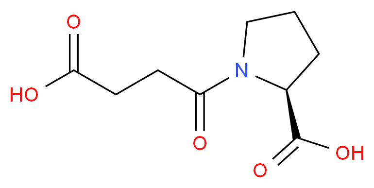 (2S)-1-(3-carboxypropanoyl)pyrrolidine-2-carboxylic acid_分子结构_CAS_63250-32-8