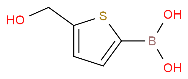 5-HYDROXYMETHYLTHIOPHENE-2-BORONIC ACID_分子结构_CAS_338454-45-8)