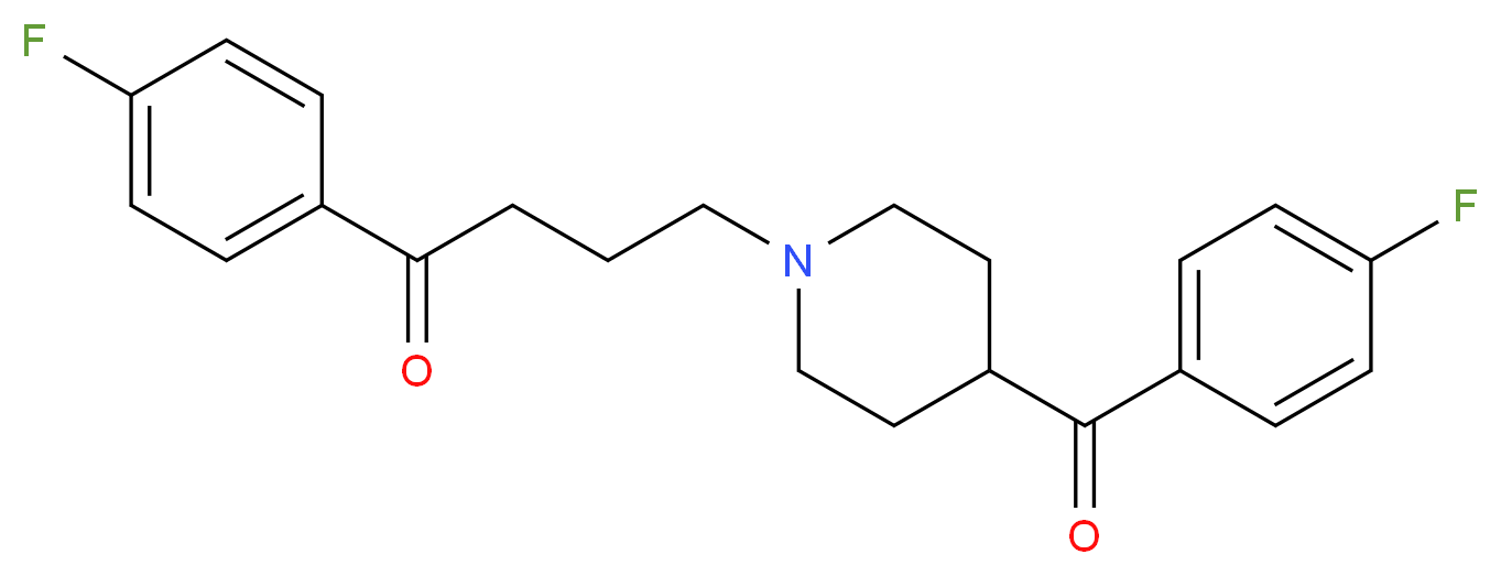 4-[4-(4-fluorobenzoyl)piperidin-1-yl]-1-(4-fluorophenyl)butan-1-one_分子结构_CAS_24678-13-5