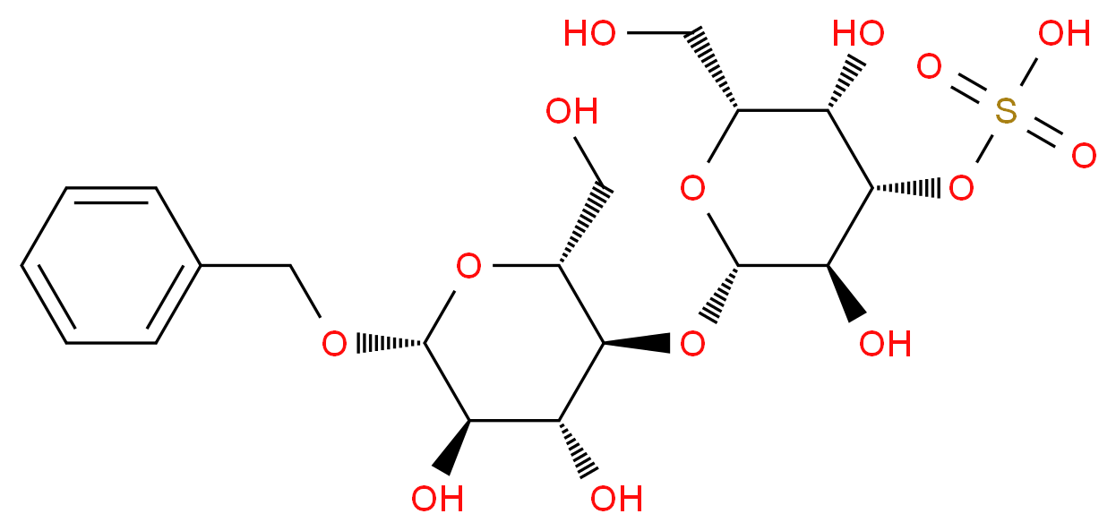 [(2S,3R,4S,5S,6R)-2-{[(2R,3S,4R,5R,6R)-6-(benzyloxy)-4,5-dihydroxy-2-(hydroxymethyl)oxan-3-yl]oxy}-3,5-dihydroxy-6-(hydroxymethyl)oxan-4-yl]oxidanesulfonic acid_分子结构_CAS_753443-09-3