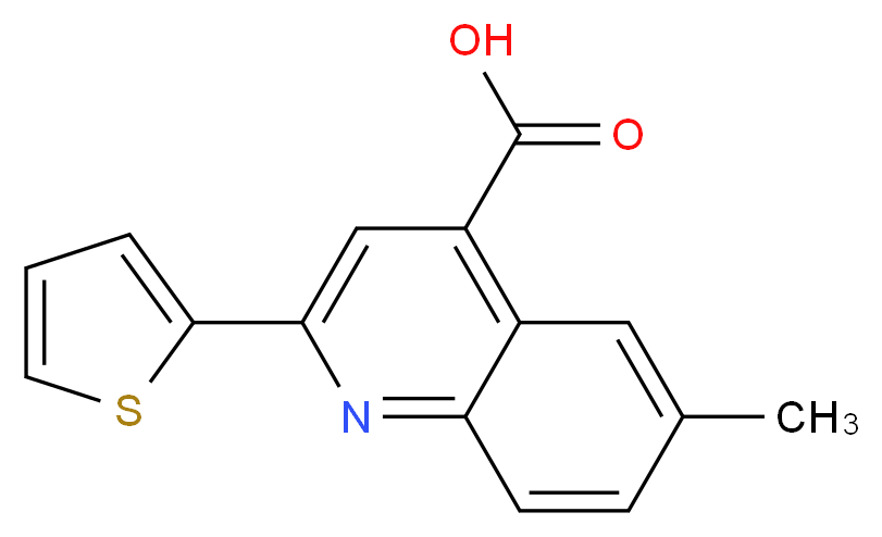 6-Methyl-2-thien-2-ylquinoline-4-carboxylic acid_分子结构_CAS_31792-49-1)