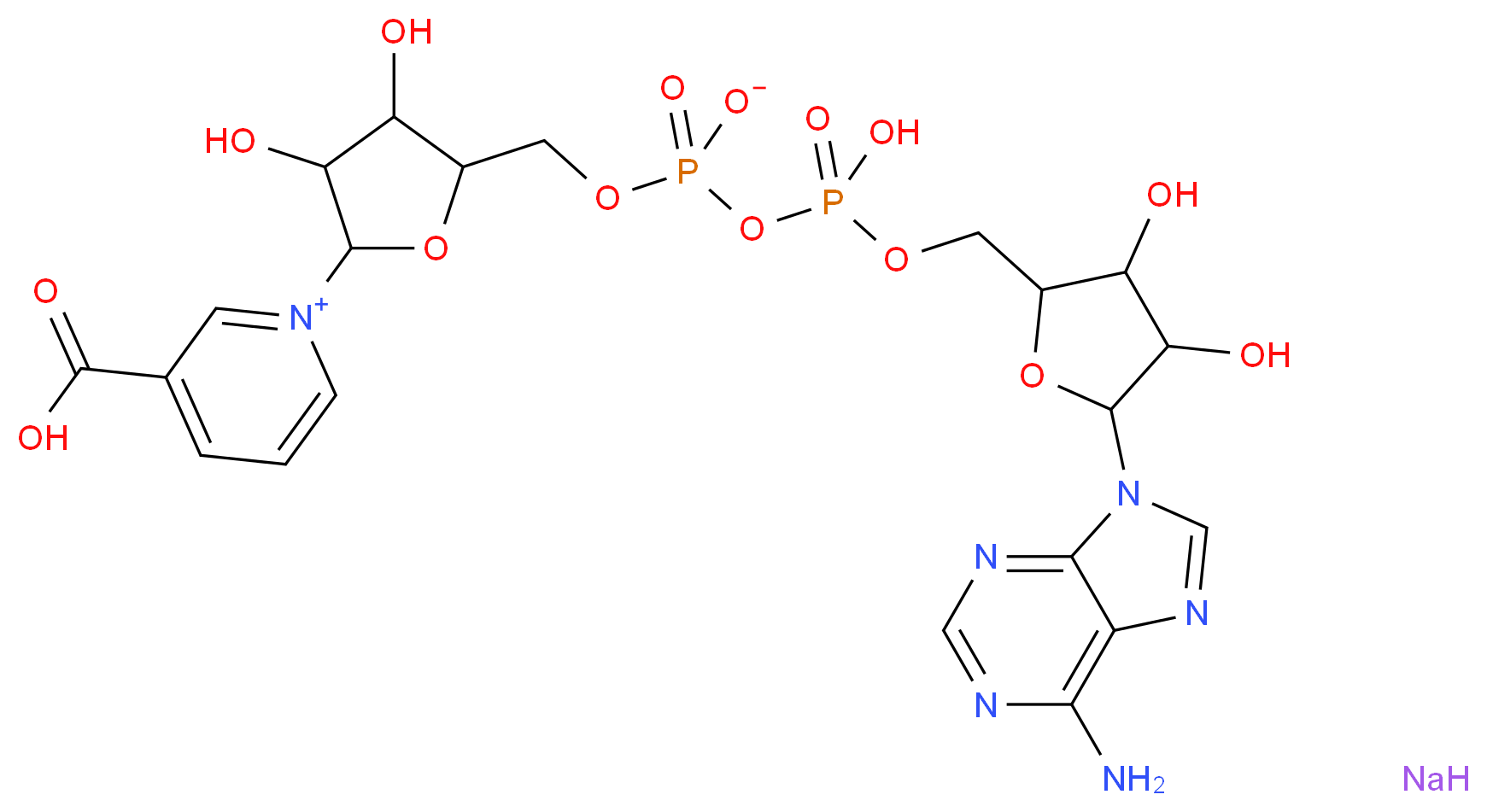 Nicotinic acid adenine dinucleotide sodium salt_分子结构_CAS_104809-30-5)