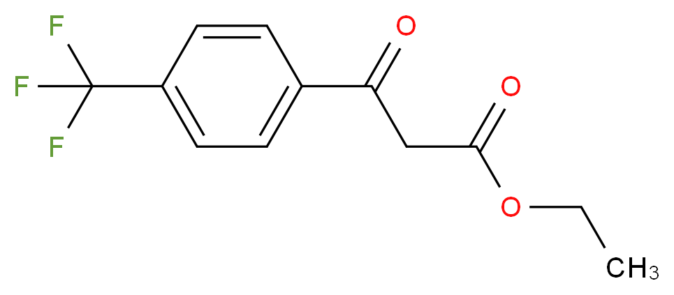 (4-三氟甲基苯甲酰基)乙酸乙酯_分子结构_CAS_106263-53-0)