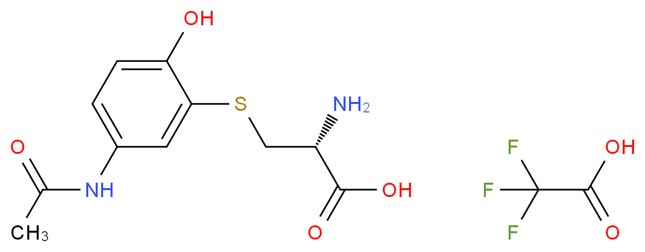 3-Cysteinylacetaminophen Trifluoroacetic Acid Salt_分子结构_CAS_53446-10-9)