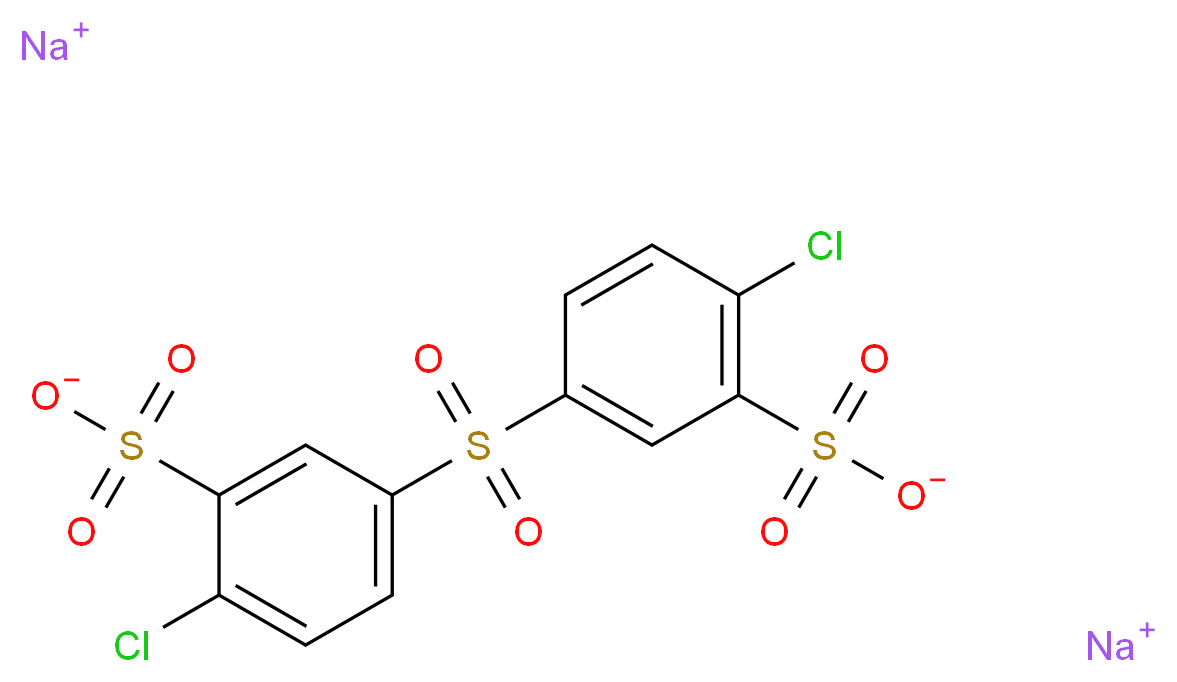 disodium 2-chloro-5-(4-chloro-3-sulfonatobenzenesulfonyl)benzene-1-sulfonate_分子结构_CAS_51698-33-0