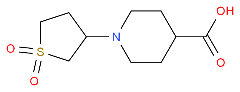 1-(1,1-dioxidotetrahydro-3-thienyl)-4-piperidinecarboxylic acid_分子结构_CAS_1052541-78-2)