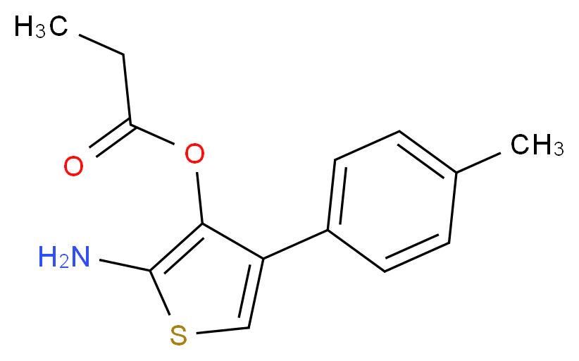 2-氨基-4-(对甲苯基)噻吩-3-羧酸乙酯_分子结构_CAS_15854-08-7)