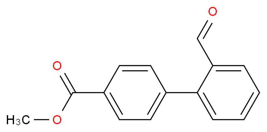 Methyl 2'-formyl[1,1'-biphenyl]-4-carboxylate_分子结构_CAS_)
