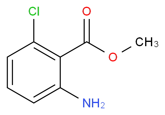 Methyl 2-amino-6-chlorobenzoate_分子结构_CAS_41632-04-6)