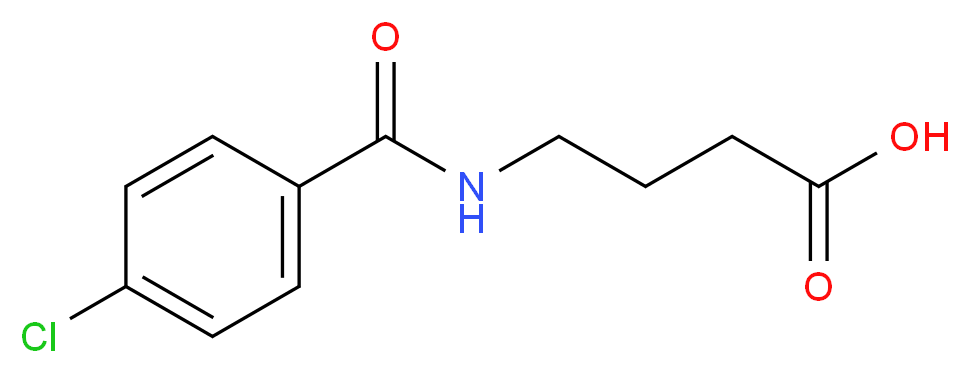 4-(4-Chloro-benzoylamino)-butyric acid_分子结构_CAS_71455-51-1)