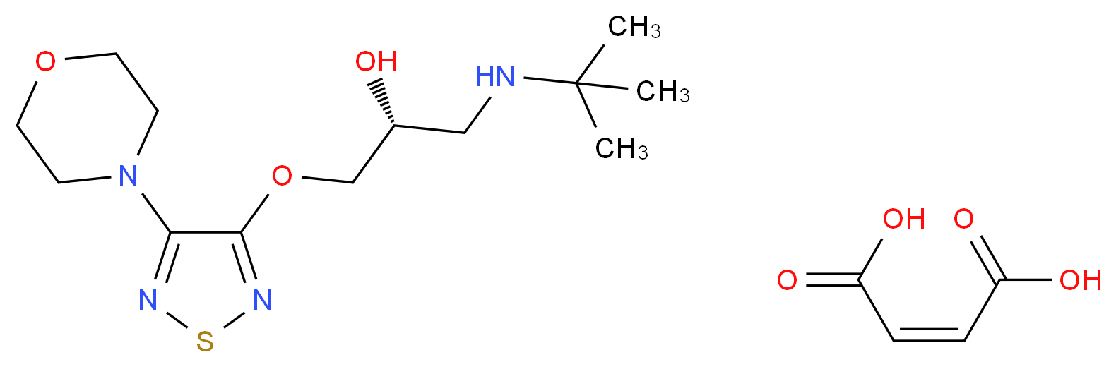 (R)-(+)-Timolol Maleate_分子结构_CAS_26839-77-0)