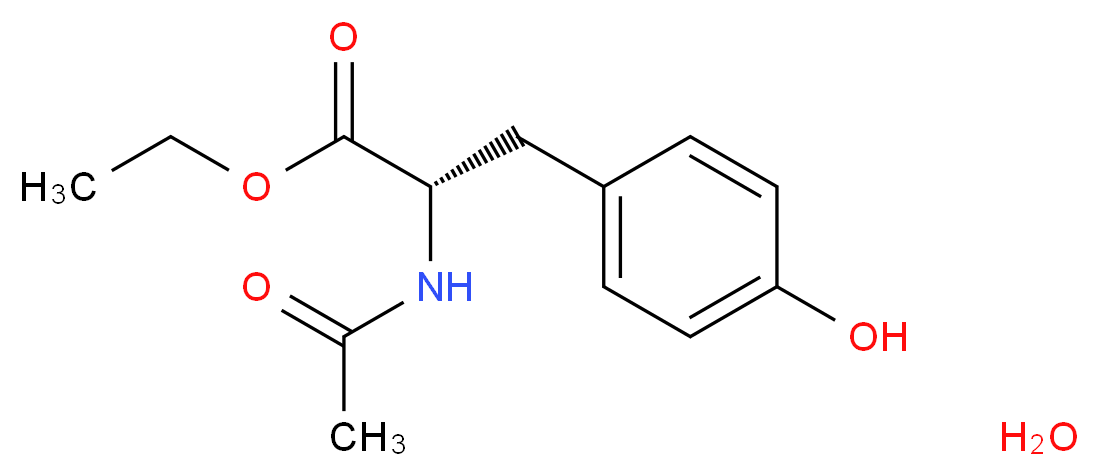 N-乙酰基-L-酪氨酸乙酯一水合物_分子结构_CAS_36546-50-6)