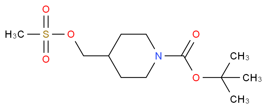 tert-Butyl 4-{[(methylsulfonyl)oxy]-methyl}tetrahydro-1(2H)-pyridinecarboxylate_分子结构_CAS_161975-39-9)