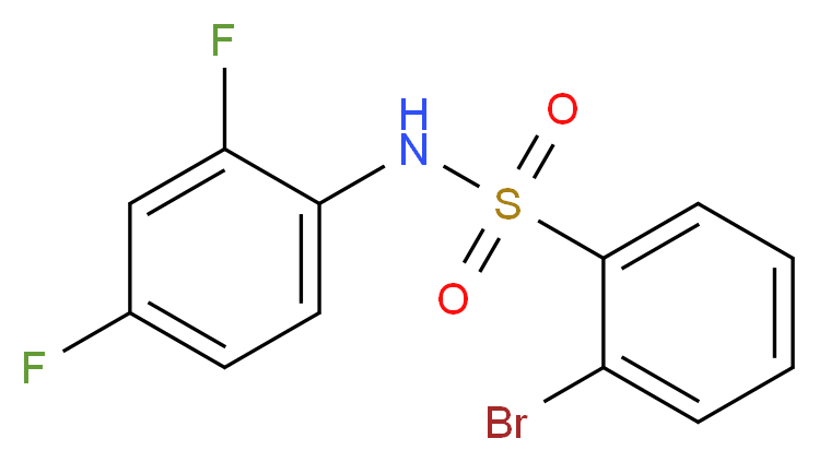 2-Bromo-N-(2,4-difluorophenyl)benzenesulphonamide 98%_分子结构_CAS_)