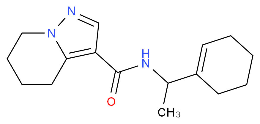 N-(1-cyclohex-1-en-1-ylethyl)-4,5,6,7-tetrahydropyrazolo[1,5-a]pyridine-3-carboxamide_分子结构_CAS_)