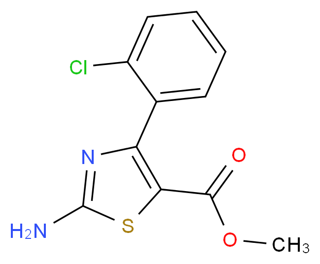 Methyl 2-amino-4-(2-chlorophenyl)thiazole-5-carboxylate_分子结构_CAS_1065074-40-9)