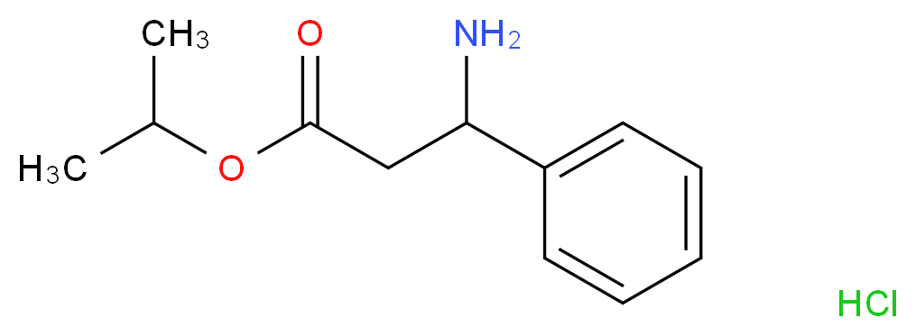 propan-2-yl 3-amino-3-phenylpropanoate hydrochloride_分子结构_CAS_100369-82-2