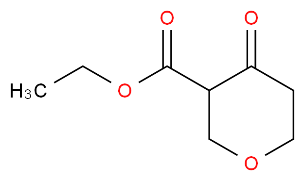 Ethyl 4-oxotetrahydro-2H-pyran-3-carboxylate_分子结构_CAS_141419-94-5)