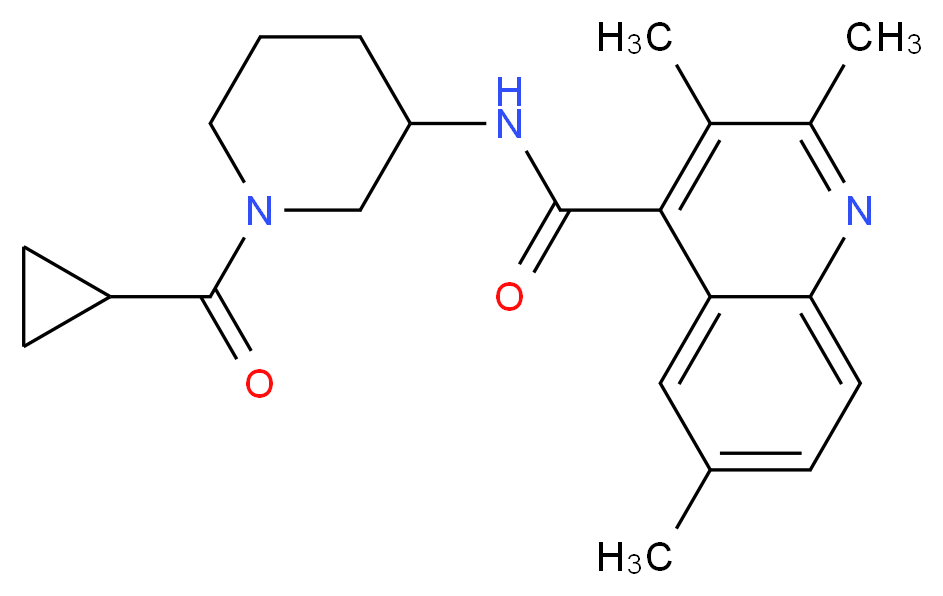 N-[1-(cyclopropylcarbonyl)-3-piperidinyl]-2,3,6-trimethyl-4-quinolinecarboxamide_分子结构_CAS_)