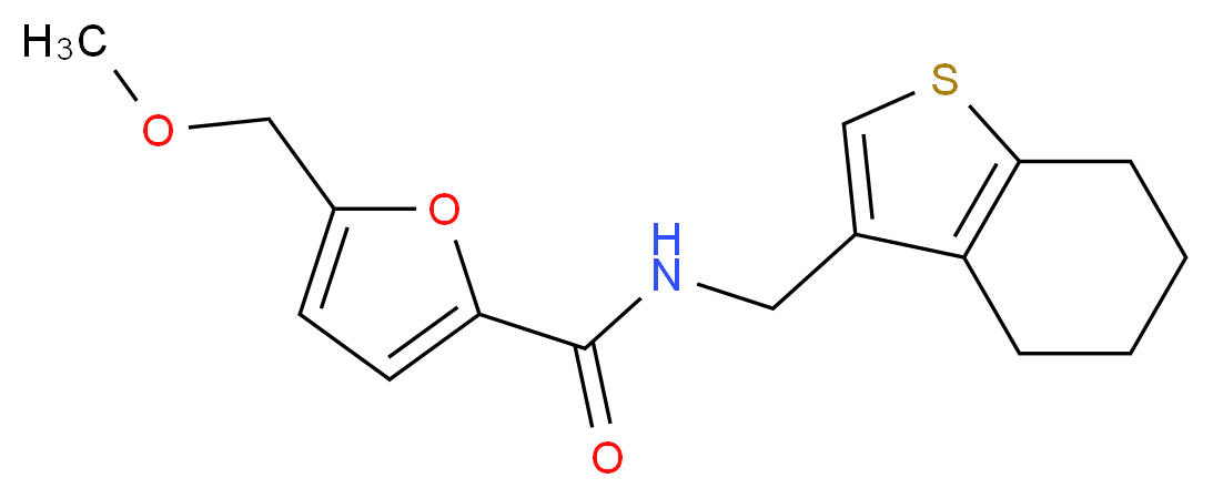 5-(methoxymethyl)-N-(4,5,6,7-tetrahydro-1-benzothien-3-ylmethyl)-2-furamide_分子结构_CAS_)
