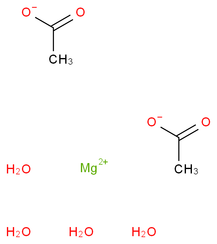 MAGNESIUM ACETATE TETRAHYDRATE_分子结构_CAS_16674-78-5)