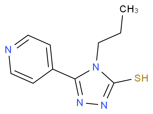 4-propyl-5-(pyridin-4-yl)-4H-1,2,4-triazole-3-thiol_分子结构_CAS_90871-45-7