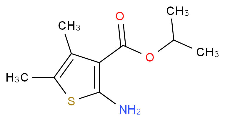 Isopropyl 2-amino-4,5-dimethylthiophene-3-carboxylate_分子结构_CAS_)