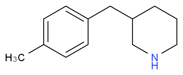 3-[(4-methylphenyl)methyl]piperidine_分子结构_CAS_)