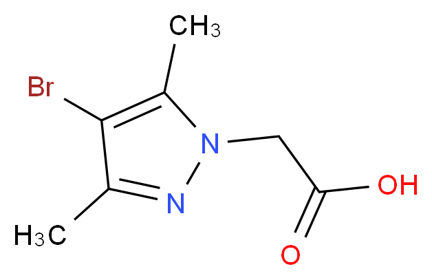 (4-Bromo-3,5-dimethyl-pyrazol-1-yl)-acetic acid_分子结构_CAS_312309-43-6)