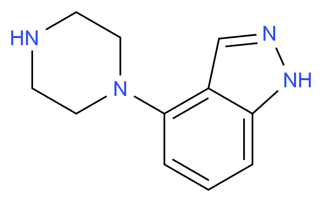 4-(Piperazin-1-yl)-1H-indazole_分子结构_CAS_105684-53-5)