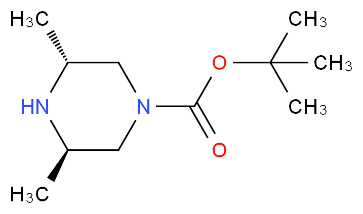 tert-butyl (3R,5R)-3,5-dimethylpiperazine-1-carboxylate_分子结构_CAS_438049-91-3