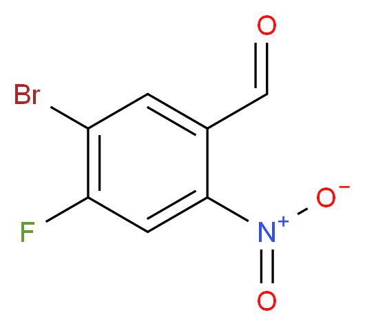 5-bromo-4-fluoro-2-nitrobenzaldehyde_分子结构_CAS_213382-45-7