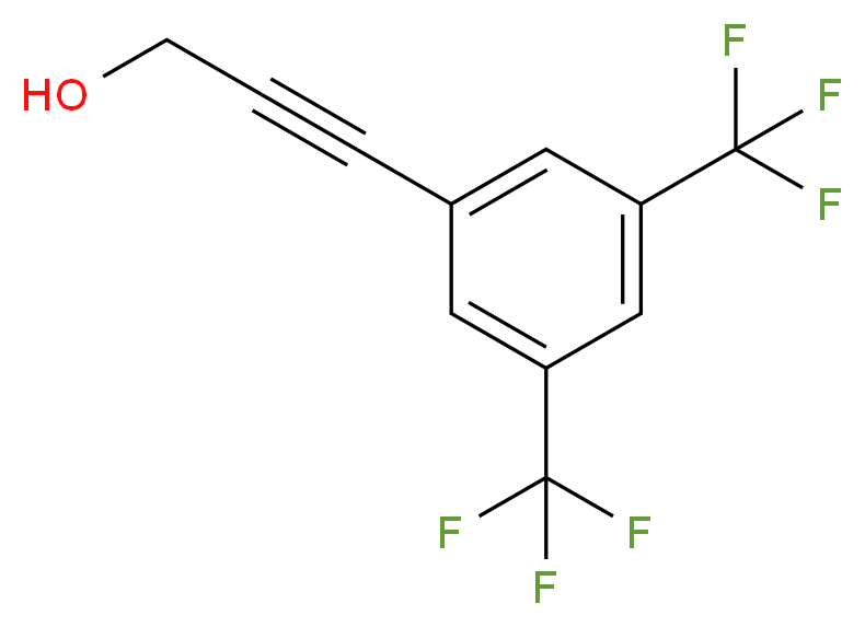 3-[3,5-Bis(trifluoromethyl)phenyl]-prop-2-yn-1-ol_分子结构_CAS_81613-61-8)