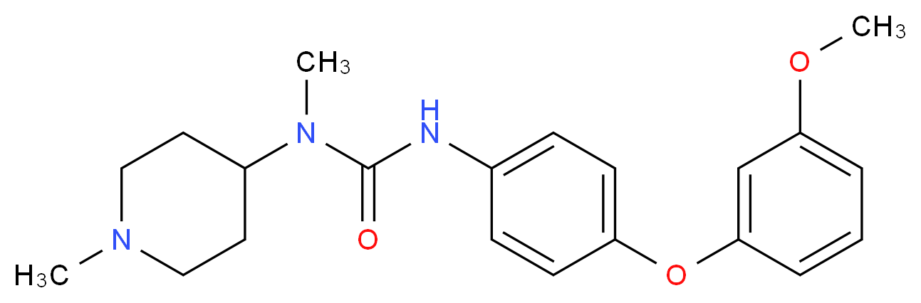 N'-[4-(3-methoxyphenoxy)phenyl]-N-methyl-N-(1-methylpiperidin-4-yl)urea_分子结构_CAS_)