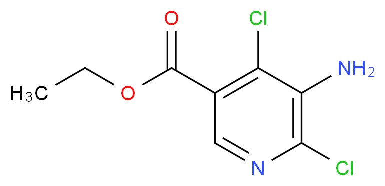 Ethyl 5-amino-4,6-dichloronicotinate_分子结构_CAS_)