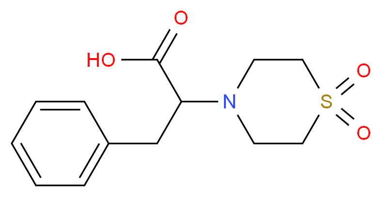 2-(1,1-Dioxo-1lambda~6~,4-thiazinan-4-yl)-3-phenylpropanoic acid_分子结构_CAS_100610-68-2)