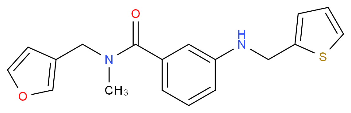 N-(3-furylmethyl)-N-methyl-3-[(2-thienylmethyl)amino]benzamide_分子结构_CAS_)