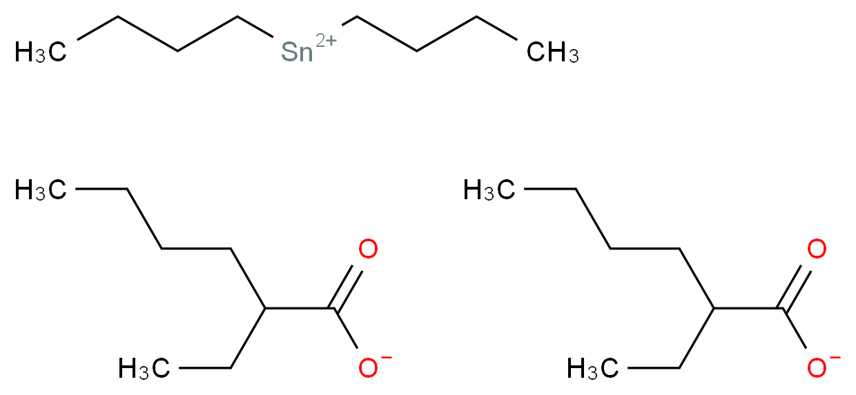 dibutylstannanebis(ylium) bis(2-ethylhexanoate)_分子结构_CAS_2781-10-4