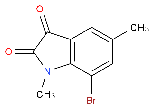 7-bromo-1,5-dimethyl-2,3-dihydro-1H-indole-2,3-dione_分子结构_CAS_124807-89-2